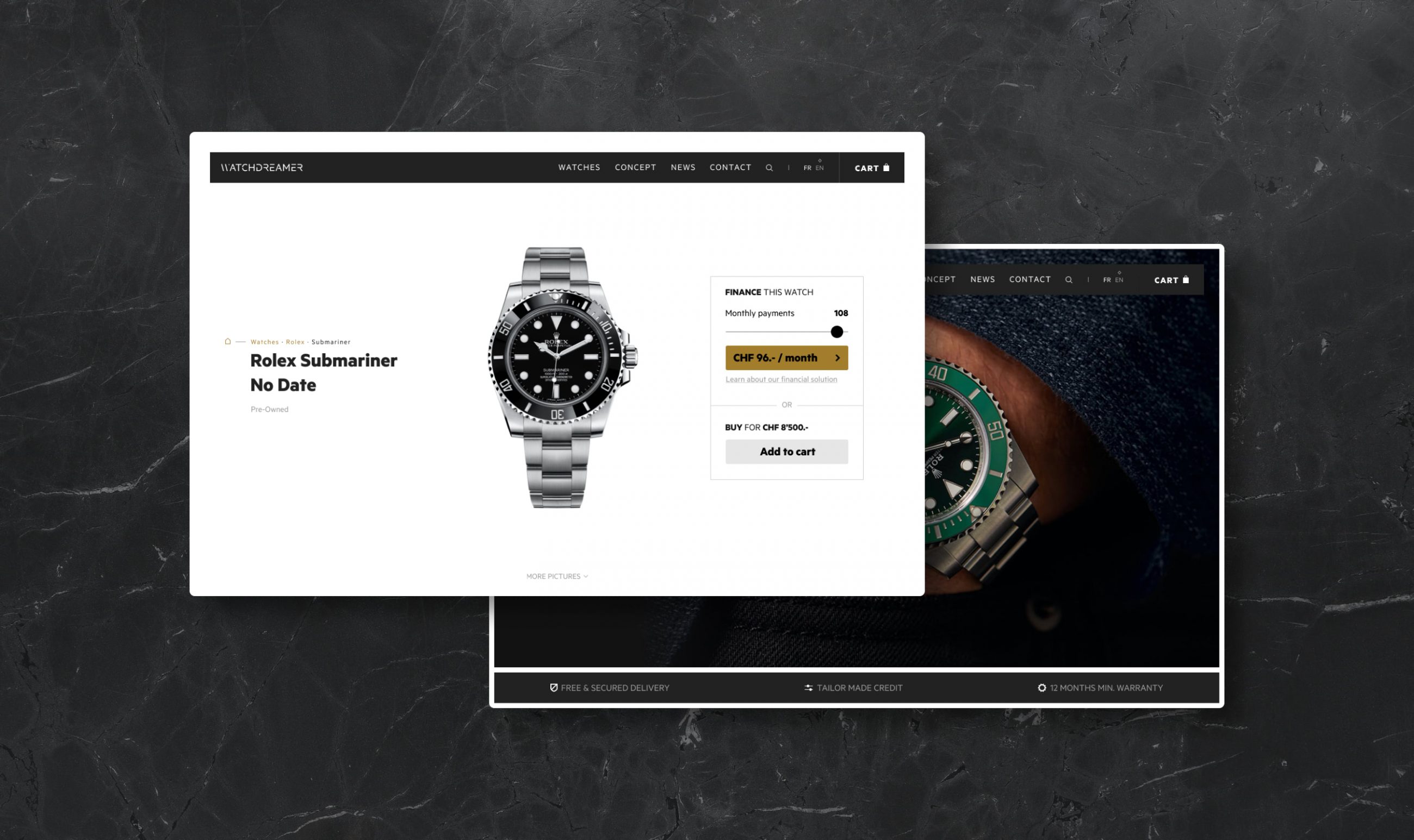 E commerce de montres de luxe cr dit