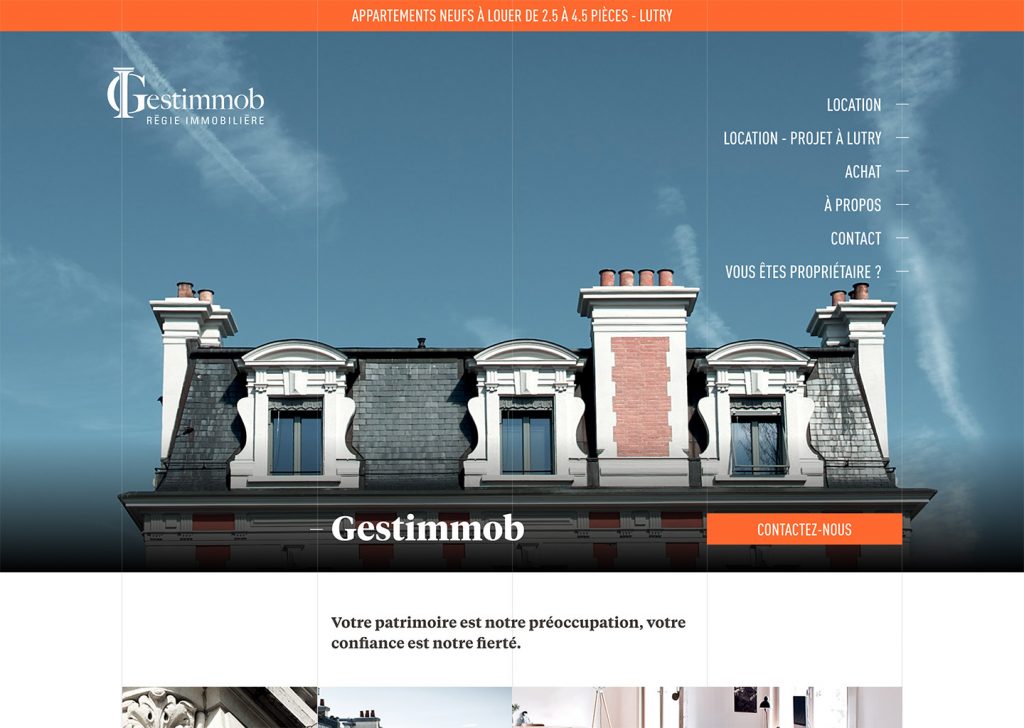 Gestimmob Immobilier. Antistatique Agence Web Genève Lausanne