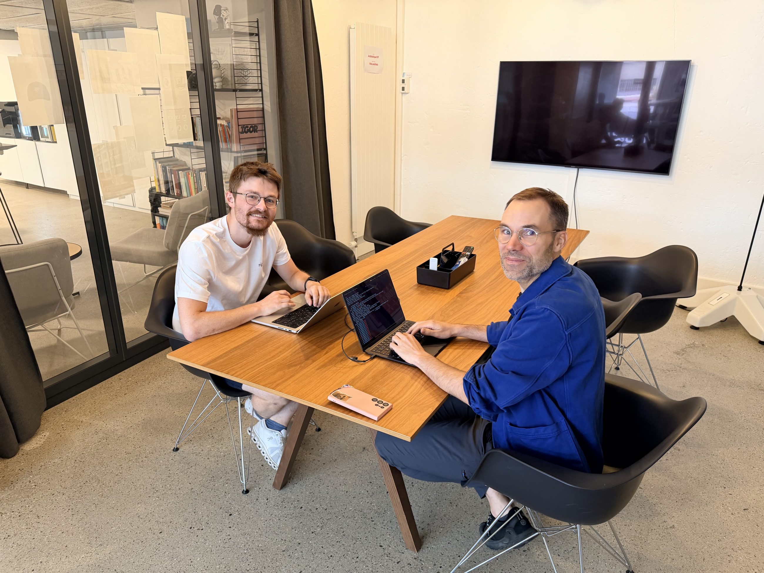 Robin et Marc en séance de bilan intermédiaire